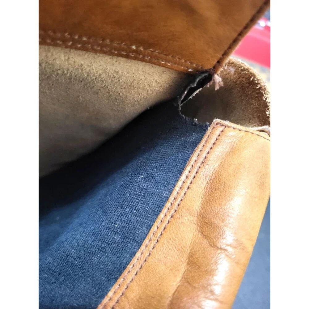Vintage 70s revival Rustic Brown Leather Saddle Bag Purse Western Boho